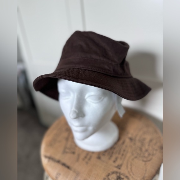 NWT ARITZIA TNA Banded bucket hat, Rich Mocha Brown, size small/medium - Picture 6 of 6